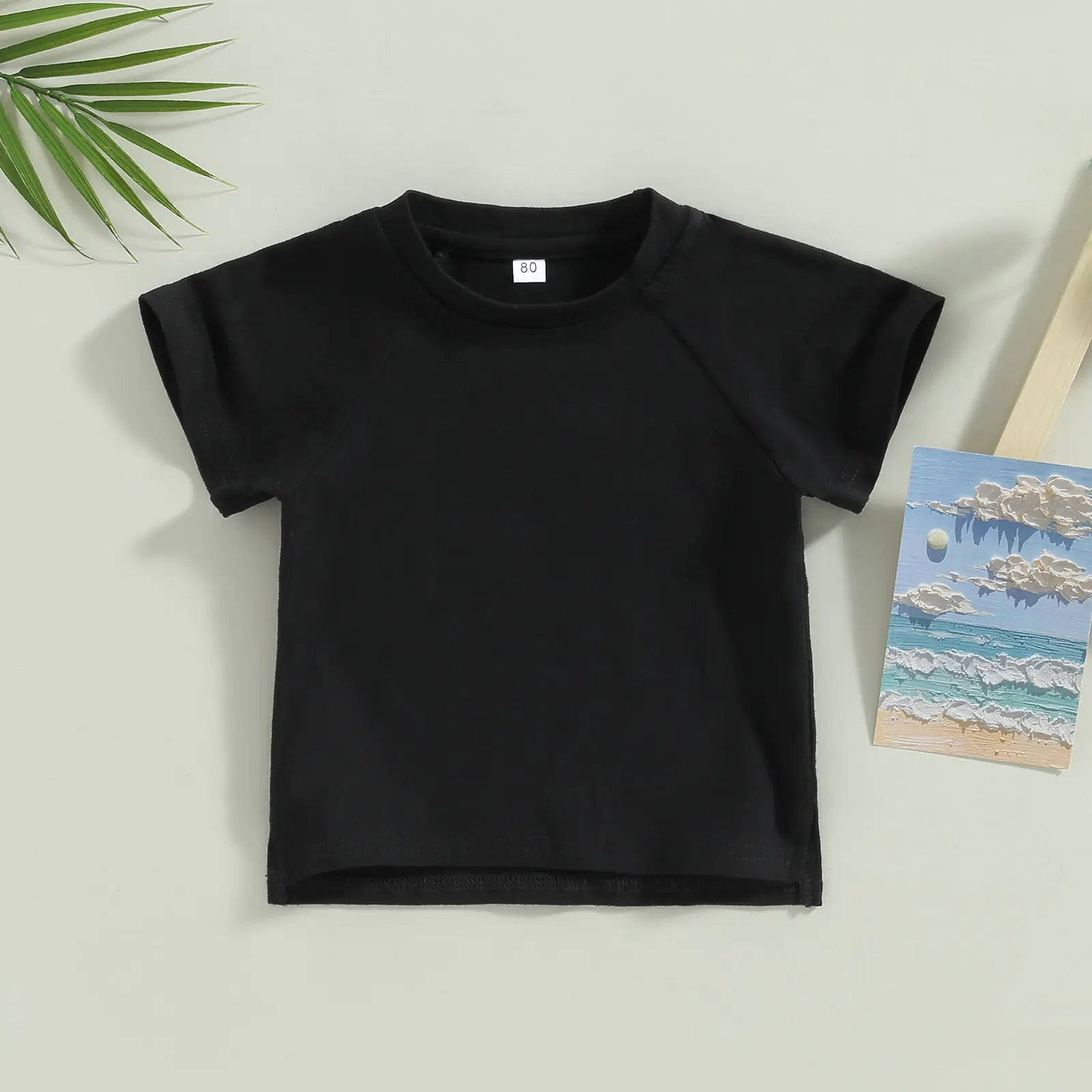 Toddler Kids Baby Girls Boys Summer Casual Tops - # BOAA11510016