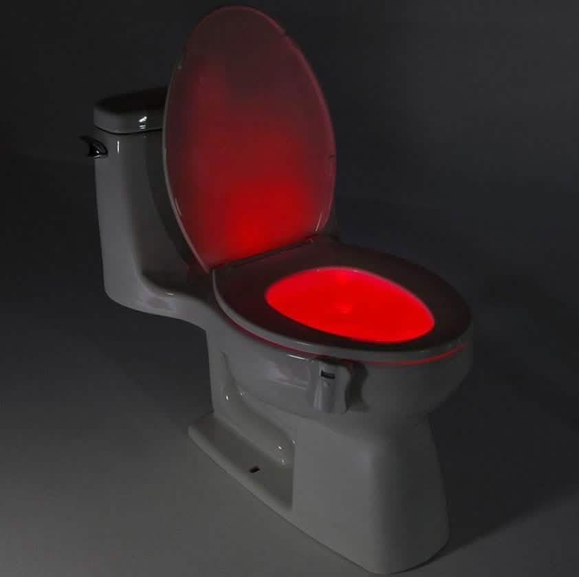 Veilleuse WC à LED 8 couleurs avec détecteur de mouvement