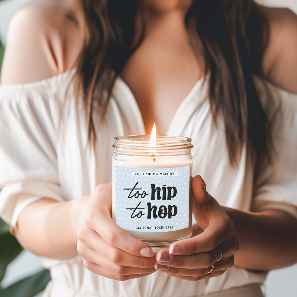 Luxury Bergamot Citrus Candle With Tobacco Flower Notes Lush Scented Jar
