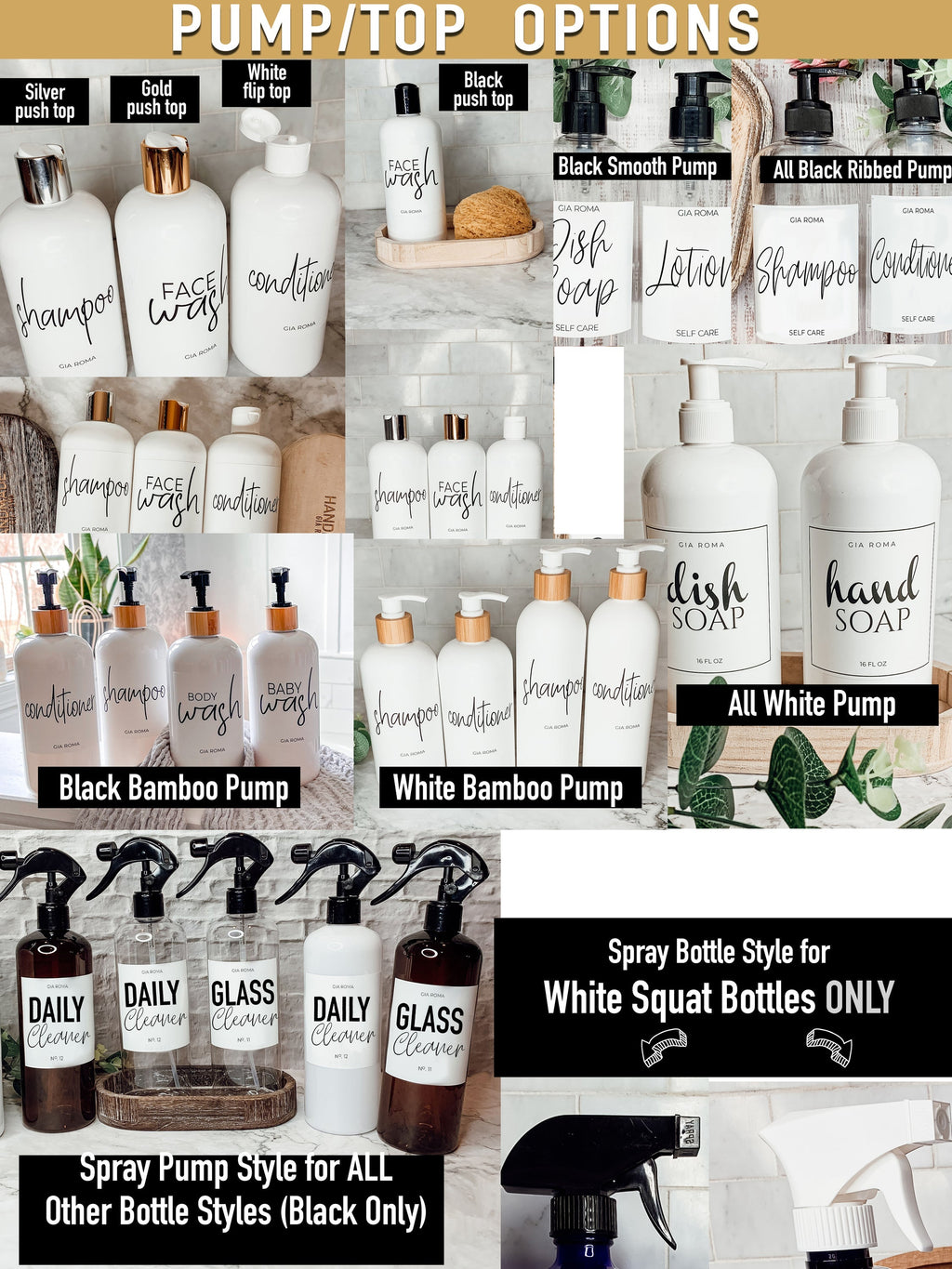 16oz Amber Plastic Bottle White Label Refillable Pharmacy Container