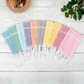 Turkish Cotton-Bamboo Hand Towel With Tassels Oversized Soft Absorbent