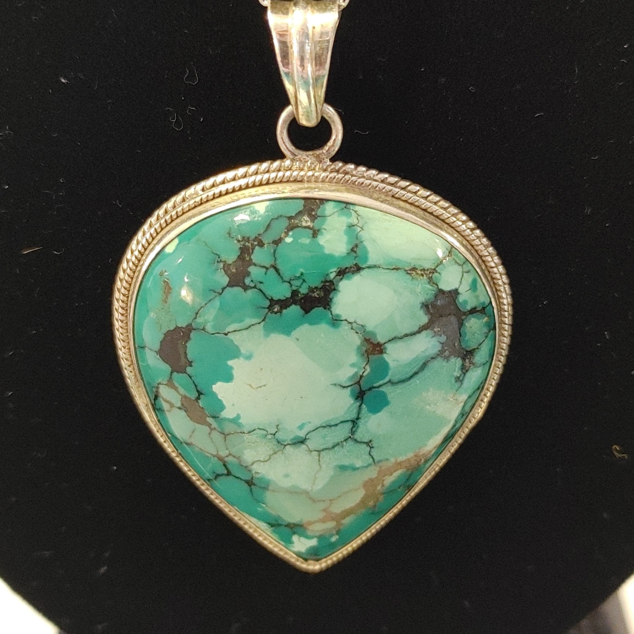 Turquoise Large Upside Down Teardrop Pendant