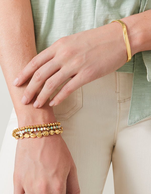 Tybee Island Stretch Bracelet 4mm - Splash Collection