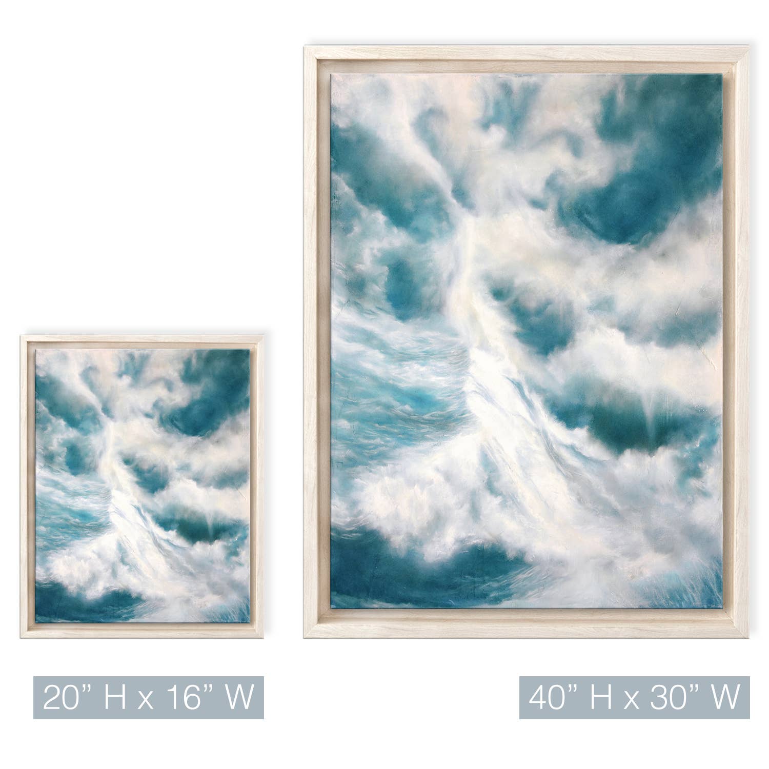 Underwater Clouds II Modern Coastal Canvas Wall Art