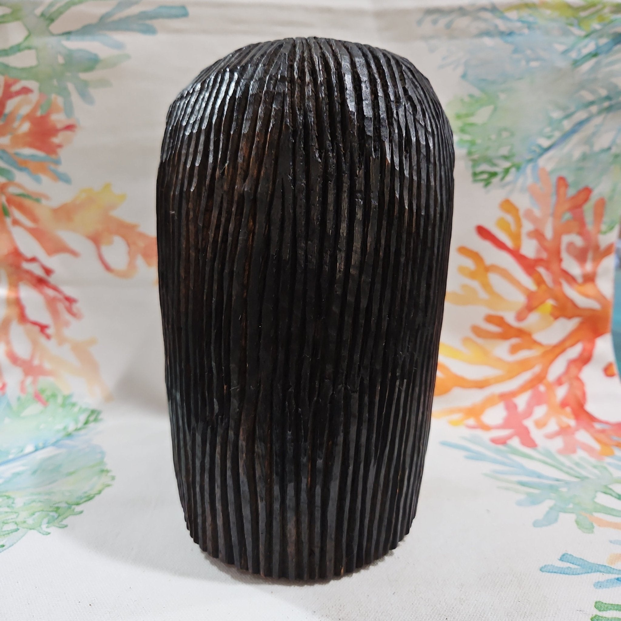 Vintage Carved Wood African Head Bust
