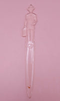 Vintage Fuller Brush Man Clear Plastic Letter Opener