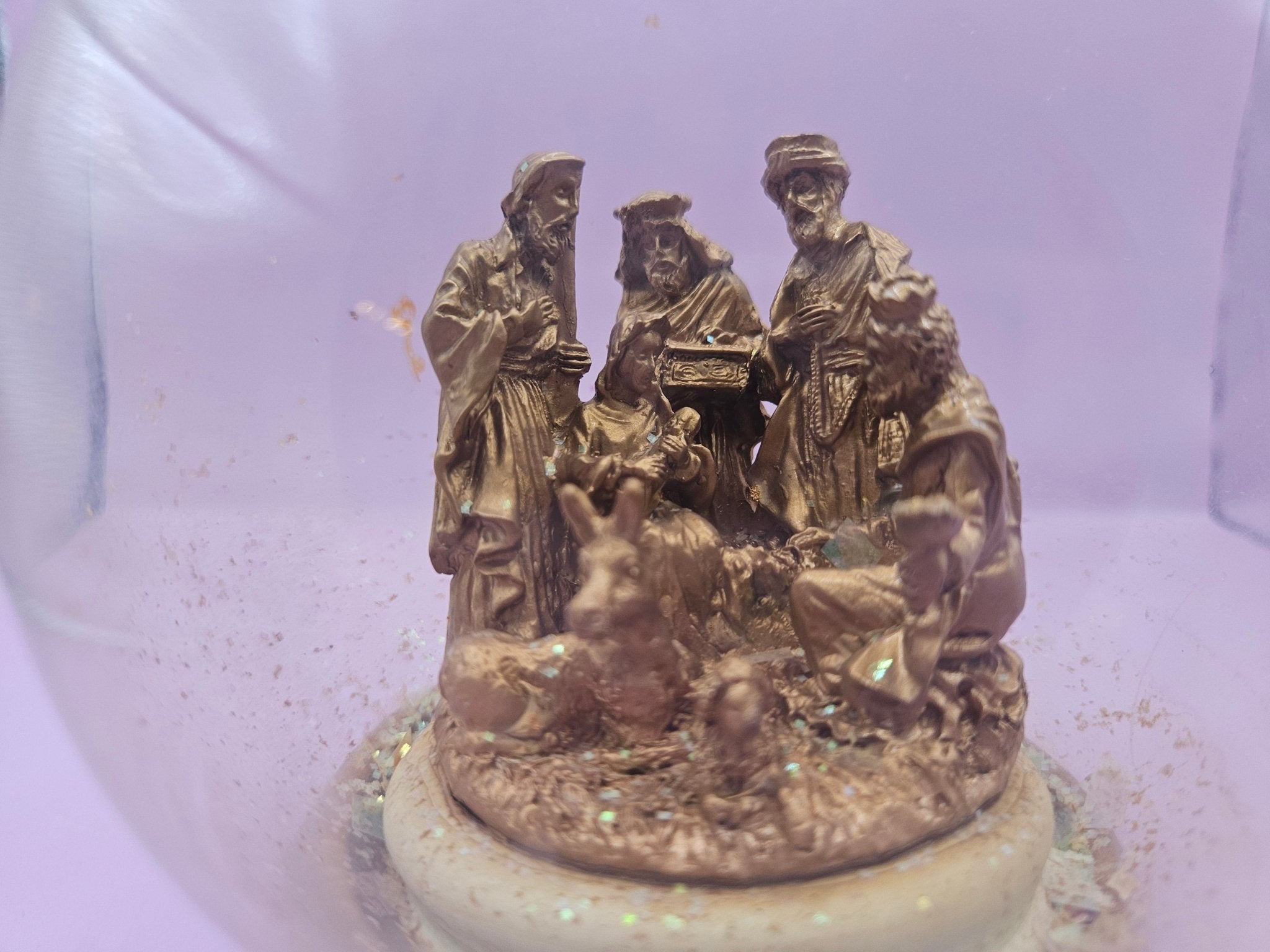 Vintage Nativity Scene Snow Globe – 5.5"x4.6" (No Water)