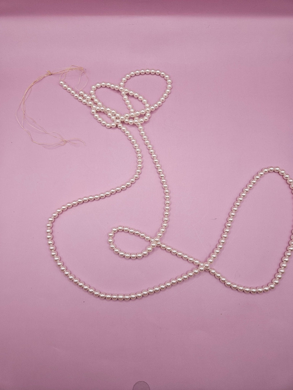 Vintage String of 3 to 6mm Pearls – 58 Inches for Crafting, Jewelry Making, or Garland