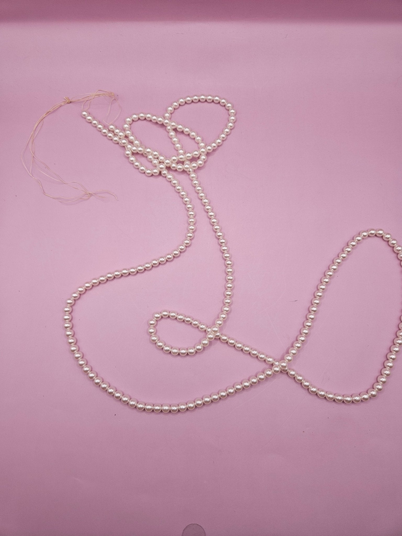 Vintage String of 3 to 6mm Pearls – 58 Inches for Crafting, Jewelry Making, or Garland