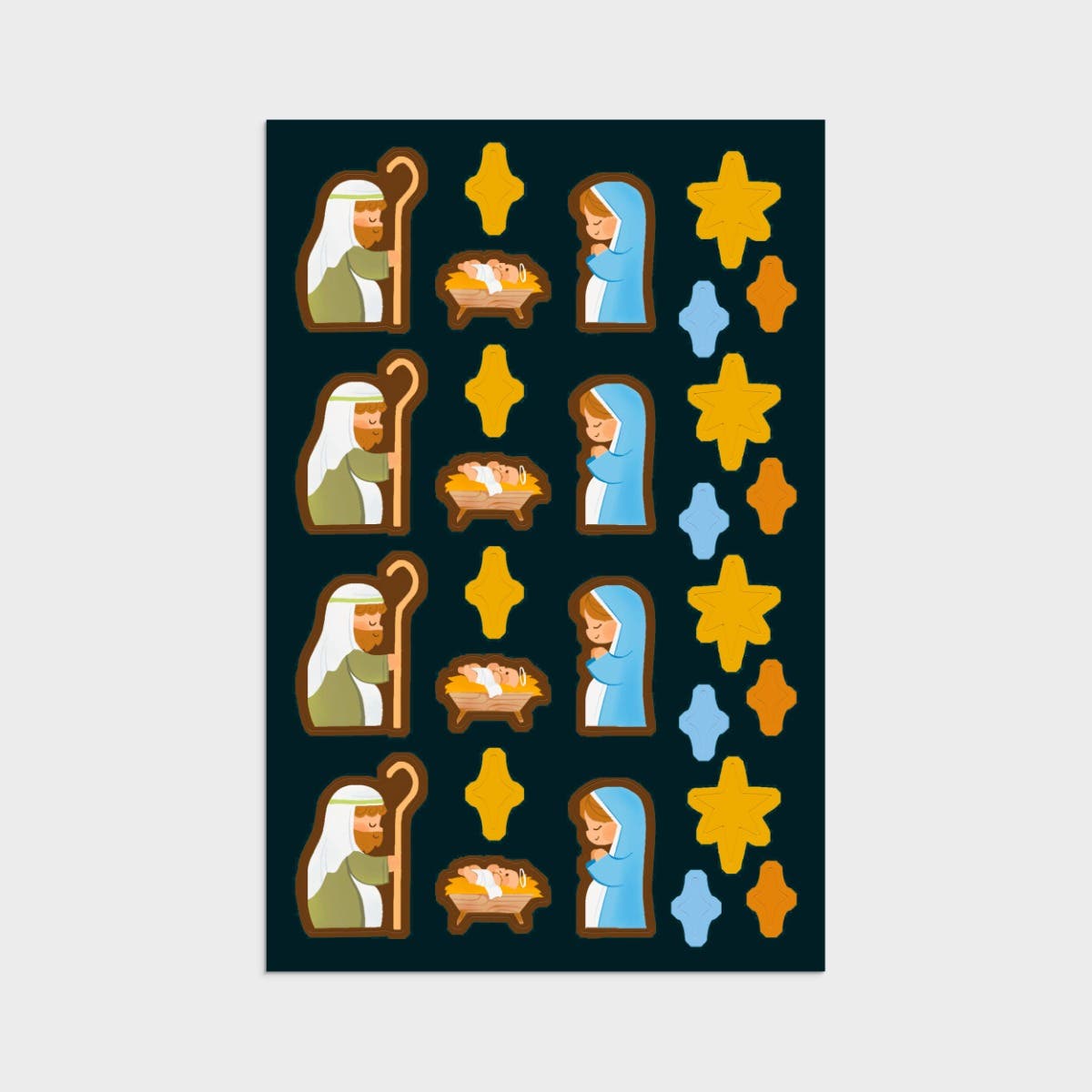 Create Your Own Nativity Christmas Cards -8 Christmas Boxed Cards