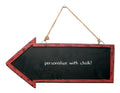 Wood Chalk Straight Arrow Wall Hanger