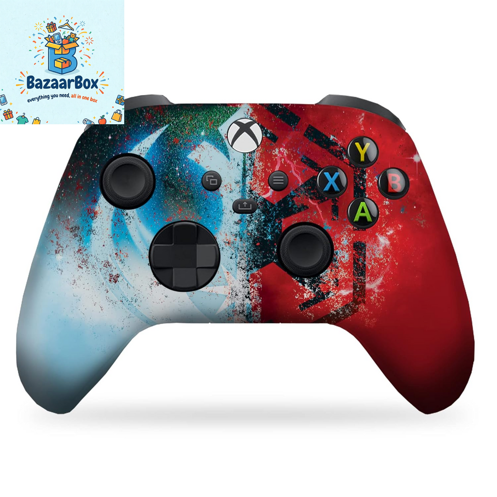 Jeddi Sith Custom X-Box Controller Wireless Compatible with X-Box One/Series X/S Proudly Customized in USA with Permanent HYDRO-DIP Printing (NOT JUST a SKIN)