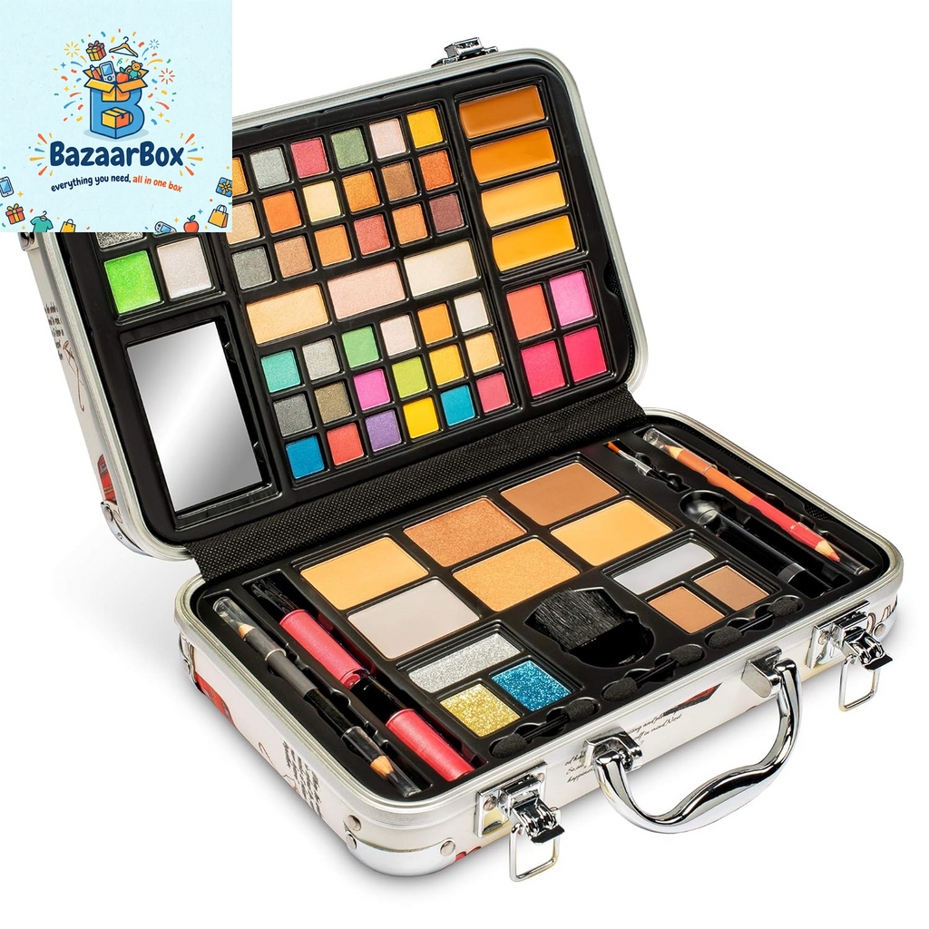 Makeup Kit Gift Set - 41 Eye Shadows, 7 Body Glitters, 1 Lip Liner Pencil, 1 Lipsticks, 4 Blushs, Eye Liner Pencil, 5 Concealers, 2 Lip Gloss, 5 Bronzers, Mirror