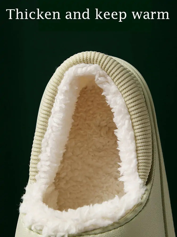 Waterproof Warm Fur Slippers - # GIAA73610008
