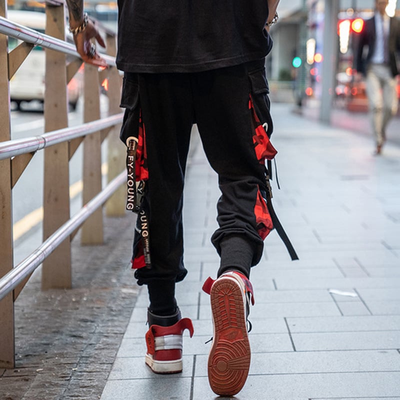 Webbing Harem Trousers - # BOAA13410027
