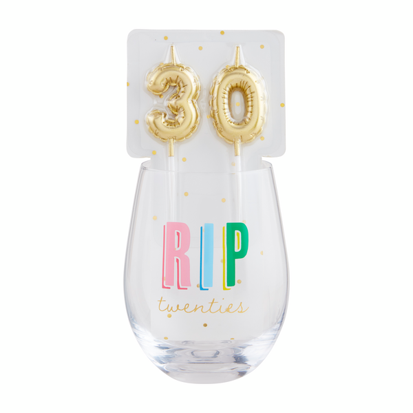 Birthday Candles and Glasses