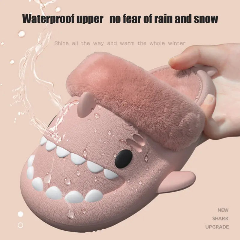 Winter Plush Shark Slippers - # BOAA73410008