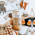 20oz Glass Tumbler Hocus Pocus Coffee Quote With Bamboo Lid Straws And Cleaner