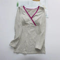 Women's Cotton Nursing Top, Long Sleeve V-Neck T-Shirt - # NURSGA11110105