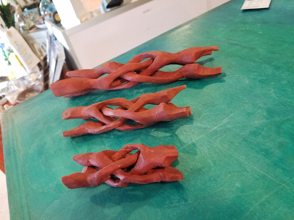 Wooden Display Stand- "Cobra Snake" for Shells, Rocks, Eggs