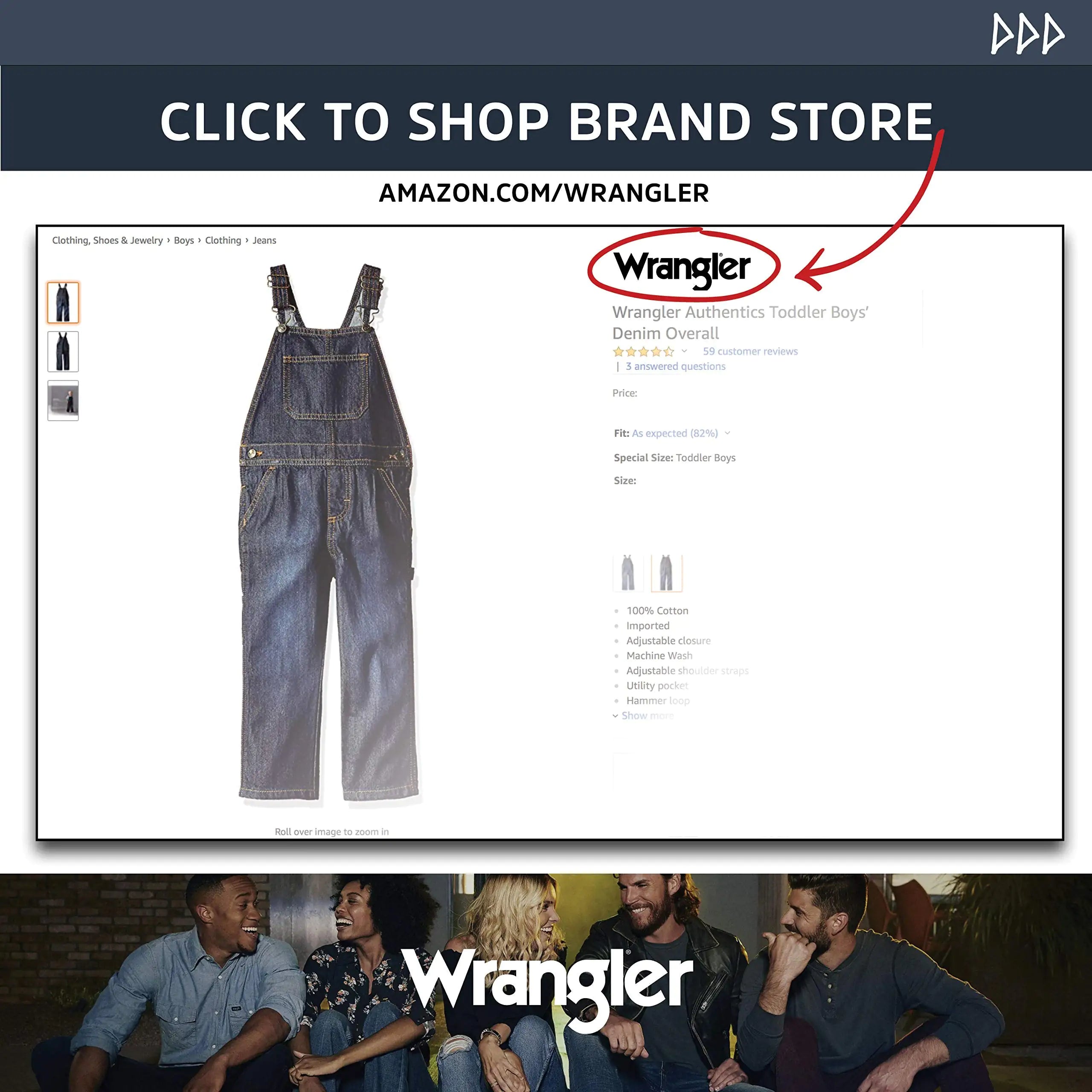 Wrangler Authentic | Boys' Classic Denim Overall | 5T Aged | Indigo - # BOAA11410014