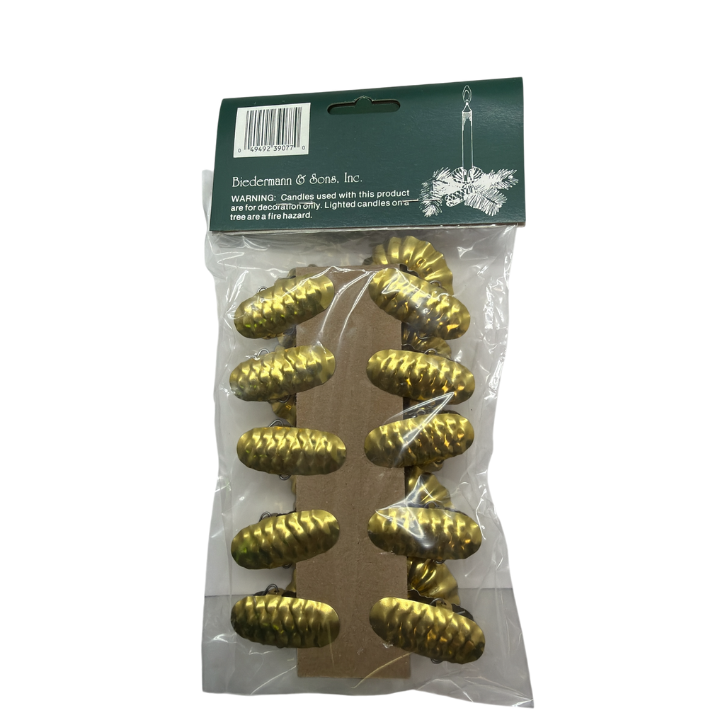 Bougeoirs à clipser dorés - Lot de 10
